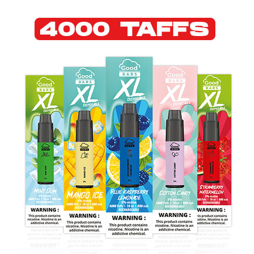 E-Cigarette Jetable – Good Bars – 4000 Taffs (5%/ml) - Cigarette Electronique Casablanca Maroc