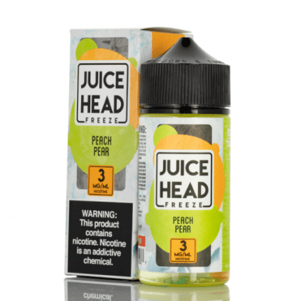 Juice Head – Peach Pear (FREEZE) 100ml - Cigarette Electronique Casablanca Maroc