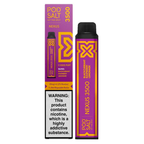 E-Cigarette Jetable – Pod Salt NEXUS – 3500Taffs (2%/ml) - Cigarette Electronique Casablanca Maroc