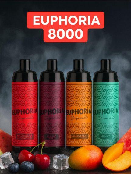 Euphoria DTL Hooqah clouds 8000 -5mg/ml - Cigarette Electronique Casablanca Maroc