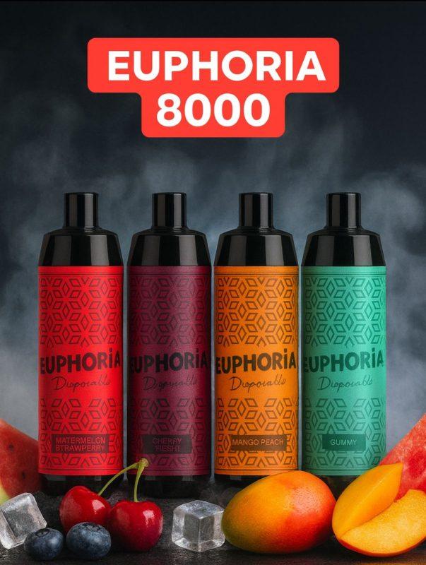 Euphoria DTL Hooqah clouds 8000 -5mg/ml - Cigarette Electronique Casablanca Maroc